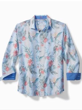 Tommy Bahama Villa Blooms Stretch-Linen Shirt Size-2XLB